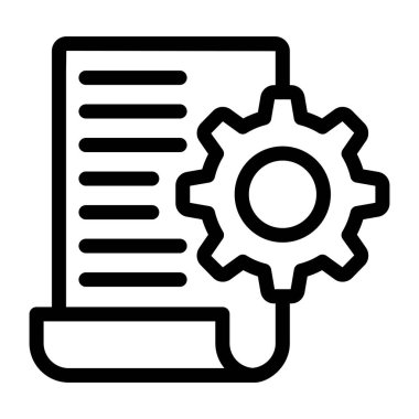 Pano ve belge düz vektör simgesi