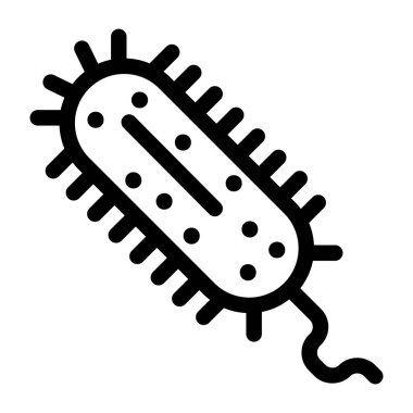 Bakteriler. Web simgesi basit illüstrasyon