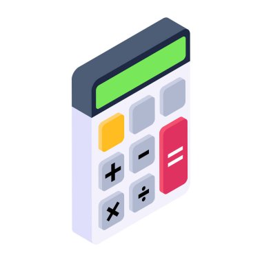 hesap makinesi simgesi vektör illüstrasyonu