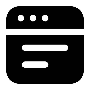 Tarayıcı. Web simgesi basit illüstrasyon