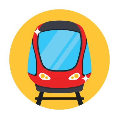 tren. Web simgesi basit illüstrasyon