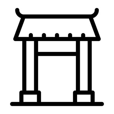 Tapınak. Web simgesi basit tasarım