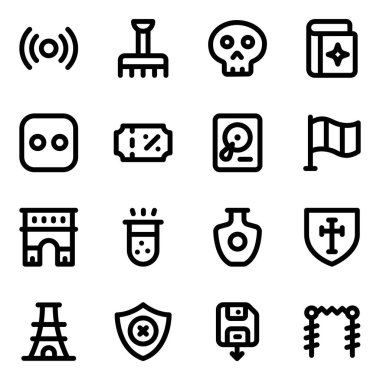 Web tasarımı için vektör simgeleri kümesi 