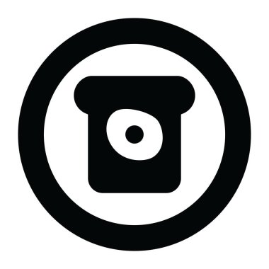 Ekmek. Web simgesi basit illüstrasyon