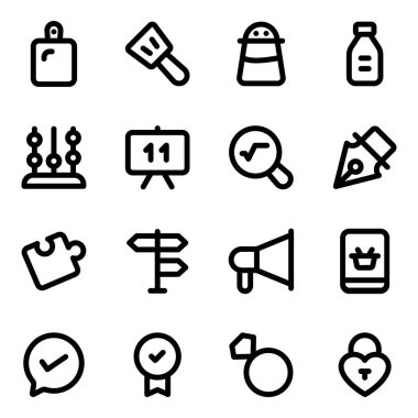 Web tasarımı için vektör simgeleri kümesi 