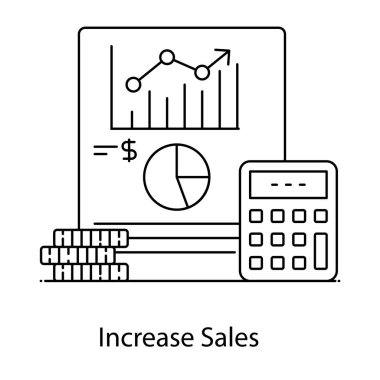 İş ve finans çizgisi simgeleri ayarlandı. vektör illüstrasyonu