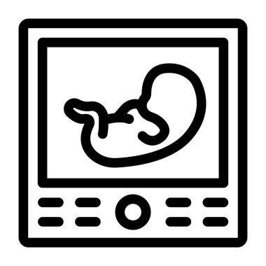 Ultrason. Web simgesi basit illüstrasyon