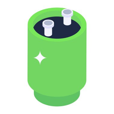 Elektrik yakıtlı tek bir batarya ikonu vektörü