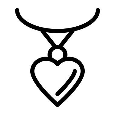 Kolye. Web simgesi basit illüstrasyon 