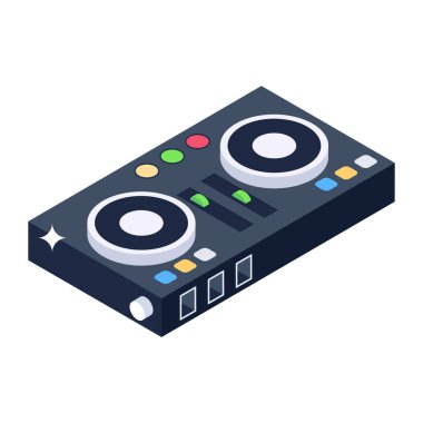 Bir karikatür müzik oynatıcısının vektör çizimi