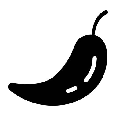 Kırmızı biber ikonu. Ağ için kırmızı biber vektör simgelerinin basit çizimi