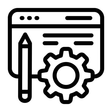 seo ve optimizasyon çizgisi vektör simgesi.