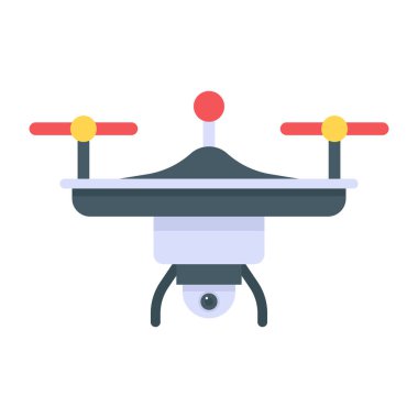 İHA simgesi. Web için vektör simgelerinin düz çizimi