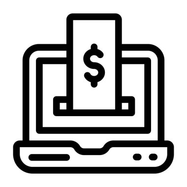 İş ve finans simgesinin vektör illüstrasyonu 