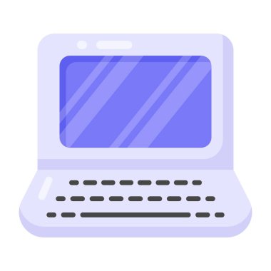 Dizüstü bilgisayar simgesi vektör çizimi