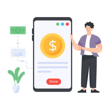 İş adamı simgesi, vektör illüstrasyonu 