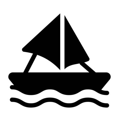 tekne ikonu vektör illüstrasyonu