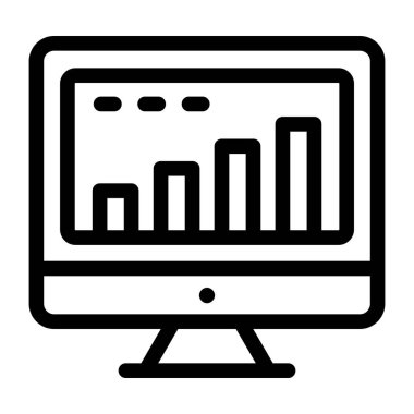 Analizler. Web simgesi basit illüstrasyon