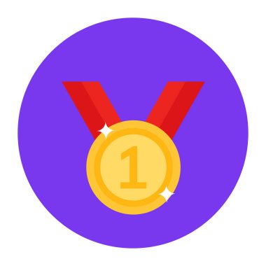 Madalya ikonu. düz dizayn biçimi 10