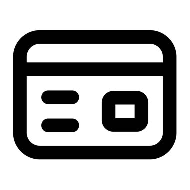 Kredi kartı ikonu vektör illüstrasyonu