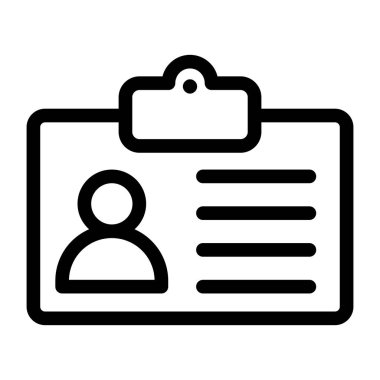 kimlik kartı simgesi basit tasarım