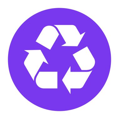 Geri dönüşüm simgesi vektör resimlemesi