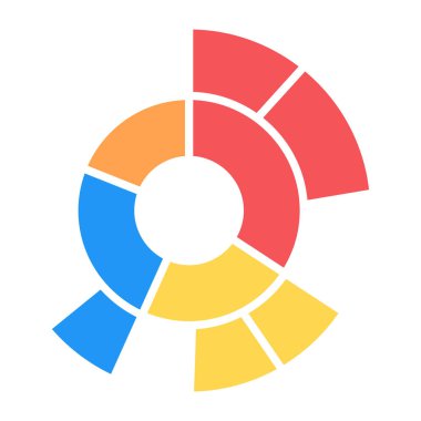 Pasta grafiği simgesi, vektör çizimi