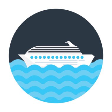 seyahat yatı simgesi vektör illüstrasyon grafik tasarımı