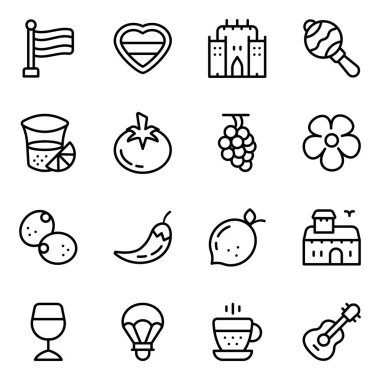 Web tasarımı için vektör simgeleri kümesi 