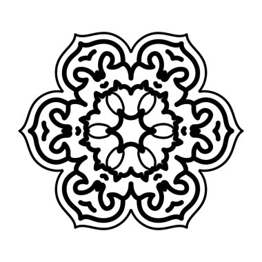 Mandala ile soyut şablonun vektör çizimi.