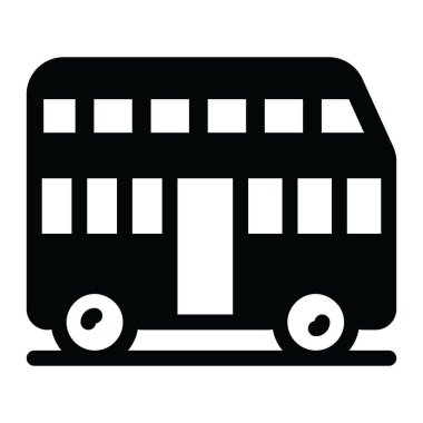 Otobüs. Web simgesi basit illüstrasyon