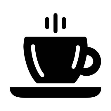 kahve fincanı simgesi, vektör illüstrasyonu