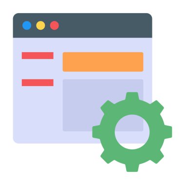 Web sitesi, vektör illüstrasyonu için web sayfası simgesi