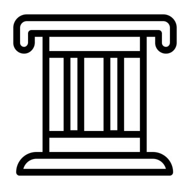 Banka. Web simgesi basit illüstrasyon