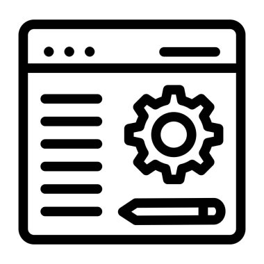 seo ve optimizasyon çizgisi vektör simgesi.