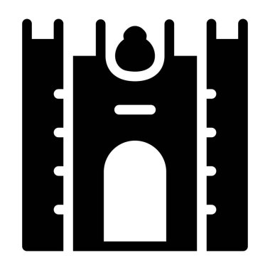 Bina. Web simgesi basit illüstrasyon