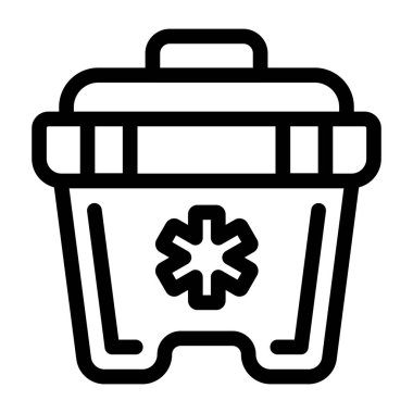 tıbbi ve sağlık çizgisi vektör simgesi