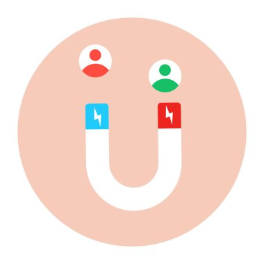 Mıknatıs Web simgesi basit illüstrasyon