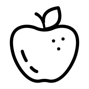 Elma. Web simgesi basit illüstrasyon