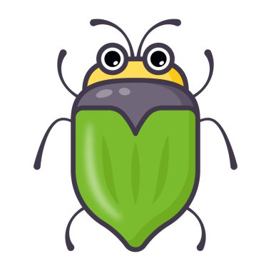 şirin böcek simgesi vektör illüstrasyon tasarımı