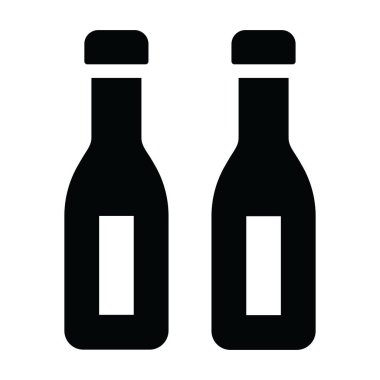 Şarap şişesi. Basit tasarım