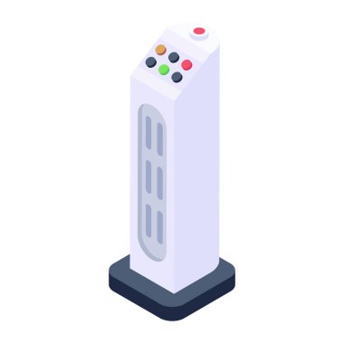 Modern b 'nin vektör illüstrasyonunda gaz sobası ikonu yok