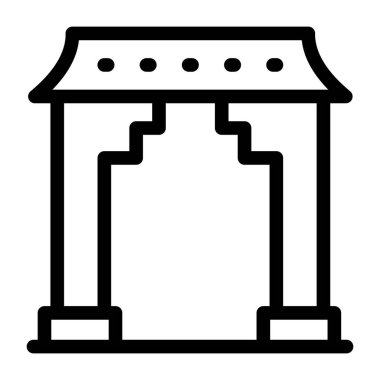 Bina. Web simgesi basit illüstrasyon