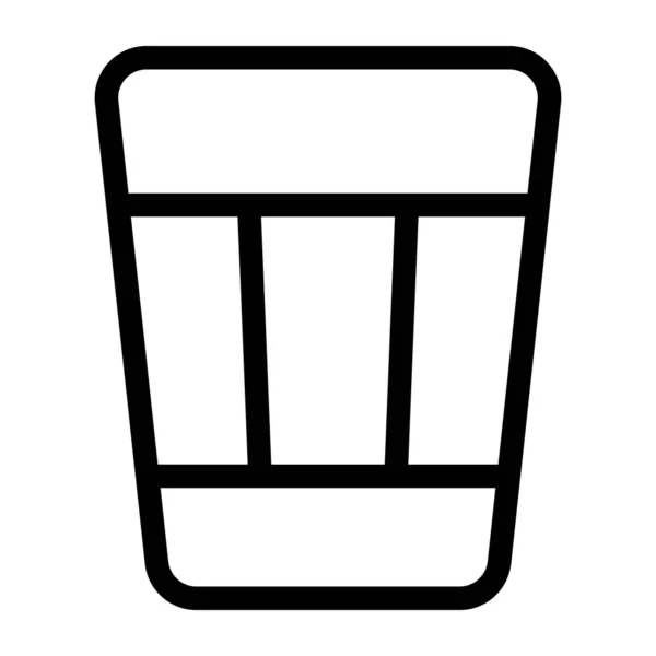 Warenkorb Symbol Umriss Illustration Der Kaffeekanne Vektor Symbole Für Das — Stockvektor