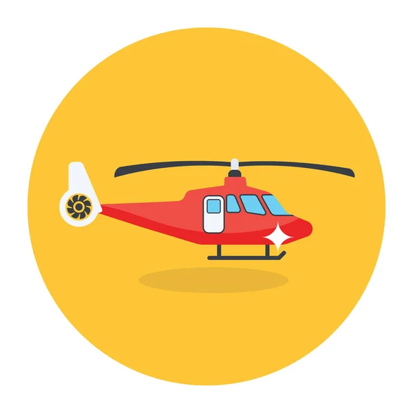 Icono Helicóptero Estilo Dibujos Animados Aislado Sobre Fondo Blanco Ilustración — Archivo Imágenes Vectoriales