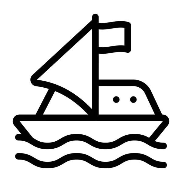 Barco Icono Web Ilustración Simple — Archivo Imágenes Vectoriales