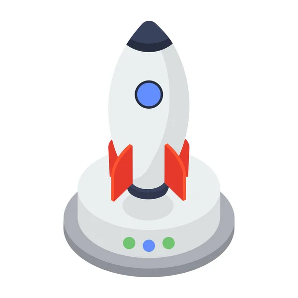 Rocket Launch Icon Vector Illustration — Stock Vector