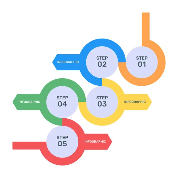 Illustrazione Vettoriale Del Modello Infografica Aziendale — Vettoriale Stock