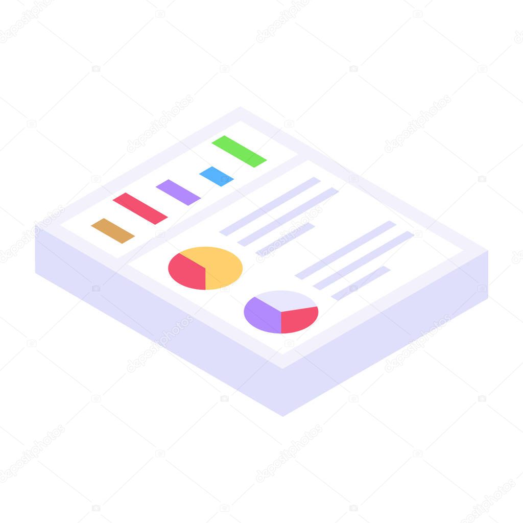 isometric vector illustration of flat design icon