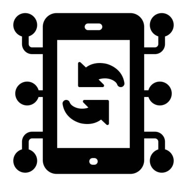 akıllı telefon web simgesi basit tasarım 